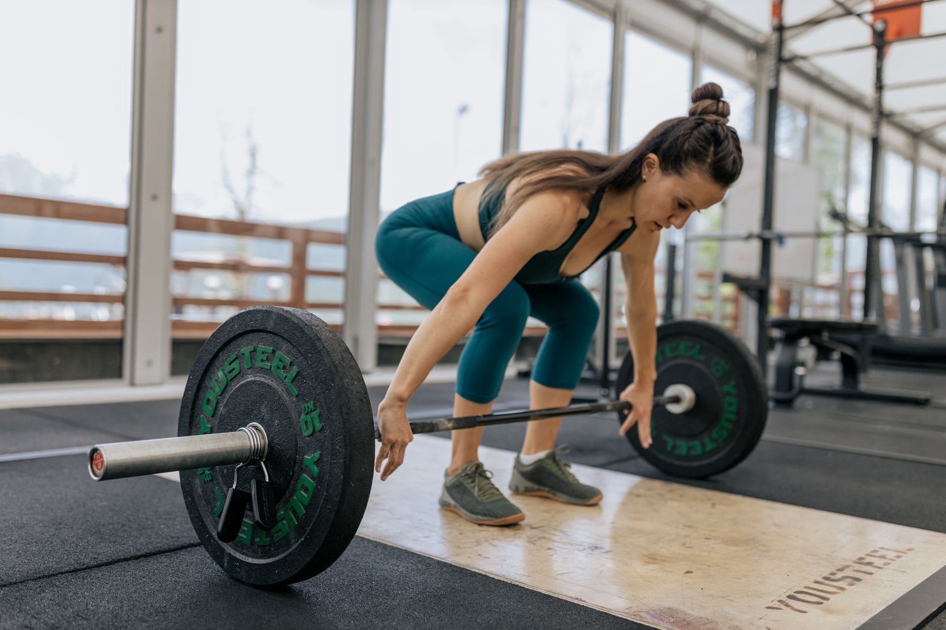 haltère rowing dos