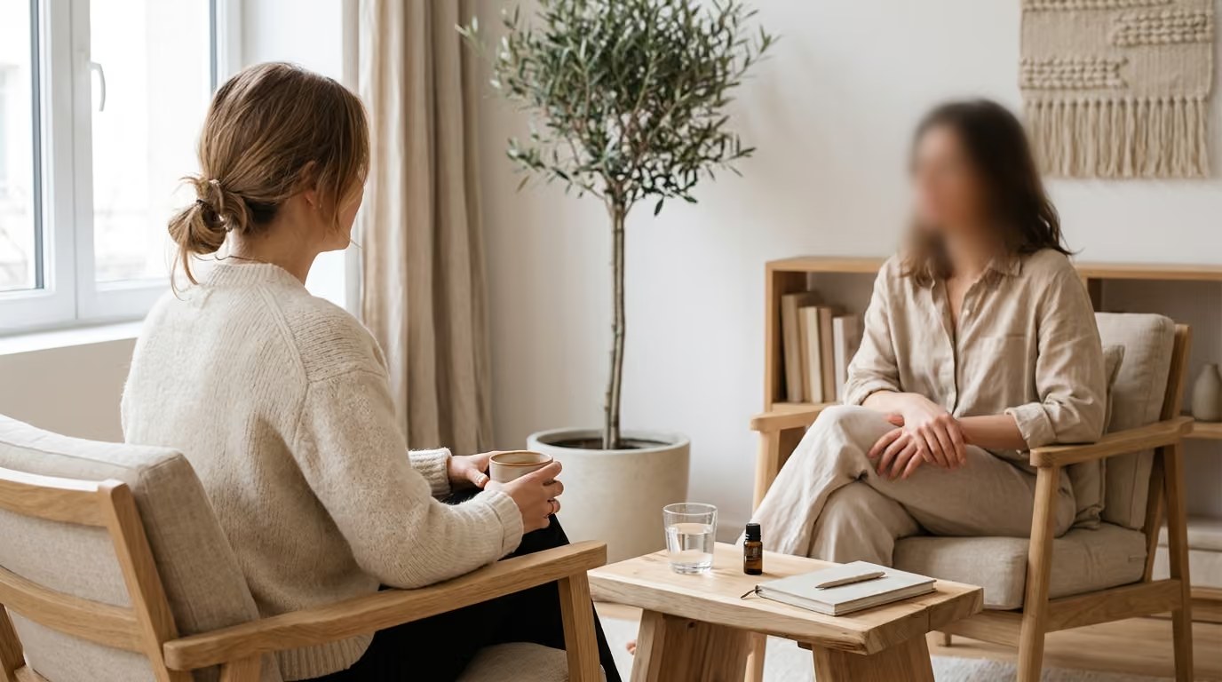 Participants représentant les membres d'une famille lors d'une constellation familiale